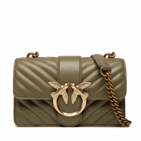 Borsetta PINKO - Love Mini Icon Chevron Cl AI 22-23 PLTT 1P22UJ A03Z Green U86Q Borsetta PINKO - Love Mini Icon Chevron Cl AI 22-23 PLTT 1P22UJ A03Z Green U86Q