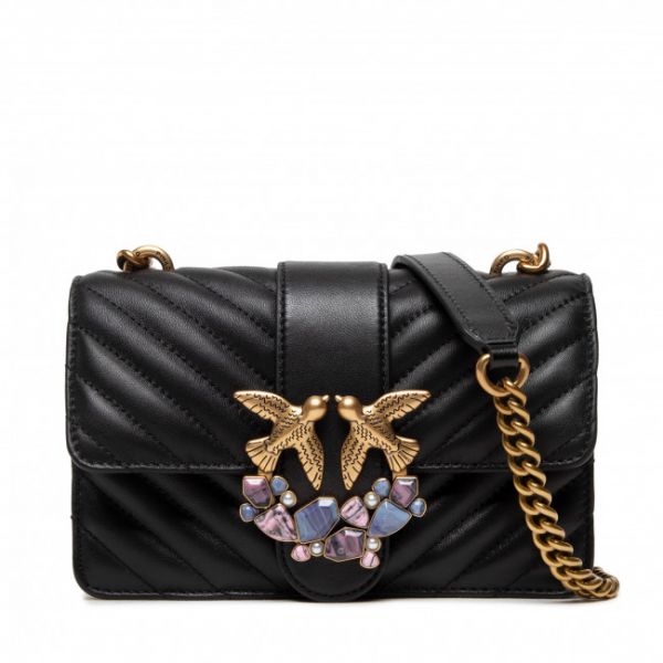 Borsetta PINKO - Love Mini Icon Chevron Je Cl. AI 22-23 PLTT 1P22UK A03Z Black Z99Q Borsetta PINKO - Love Mini Icon Chevron Je Cl. AI 22-23 PLTT 1P22UK A03Z Black Z99Q