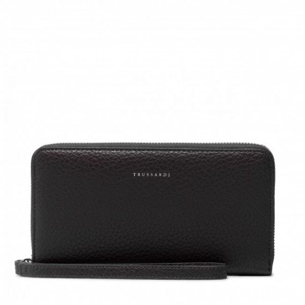 Portafoglio grande da donna TRUSSARDI - Onyx Zip Around Lg+ 75W00370 K299