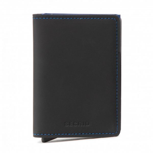 Portafoglio piccolo da uomo SECRID - Slimwallet SM Matte Black/Blue