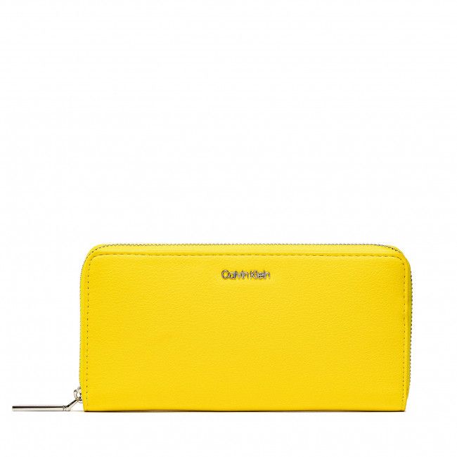Portafoglio grande da donna Calvin Klein - Ck Must Z/A Wallet Lg K60K606698 Magnetic Yellow ZBE