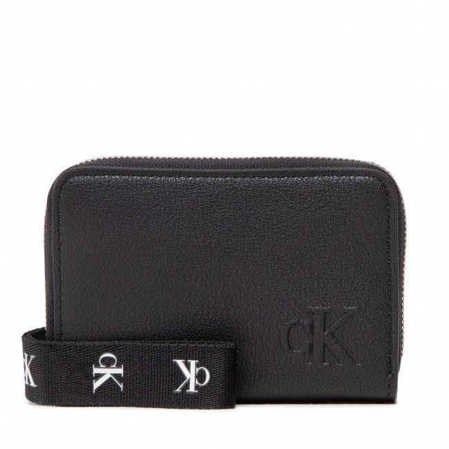 Portafoglio piccolo da donna Calvin Klein Jeans - Ultralight Med Za W/Wristlet K60K609827 BDS