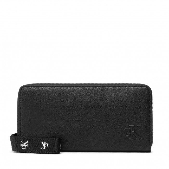 Portafoglio grande da donna Calvin Klein Jeans - Ultralight Za W/Wristlet K60K609826 BDS