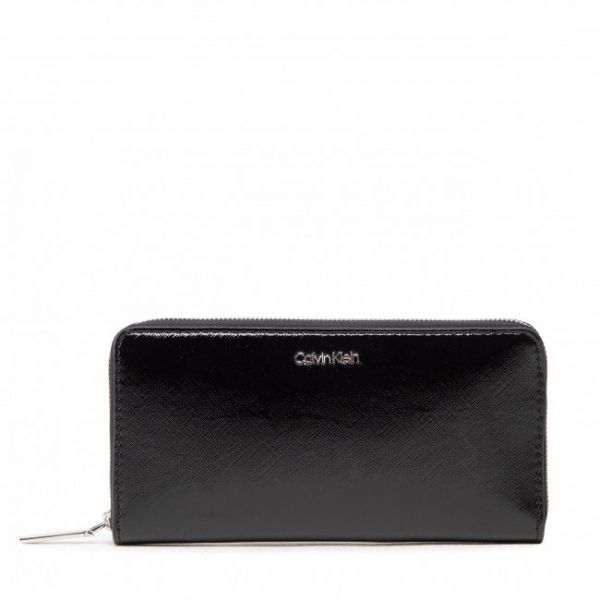 Portafoglio grande da donna Calvin Klein - Ck Must Z/A Wallet Lg Saffiano K60K609999 BAX