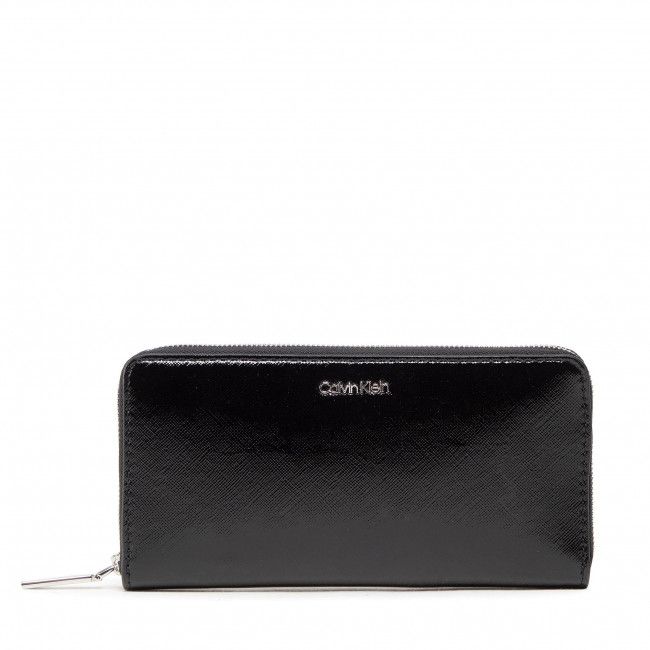 Portafoglio grande da donna Calvin Klein - Ck Must Z/A Wallet Lg Saffiano K60K609999 BAX