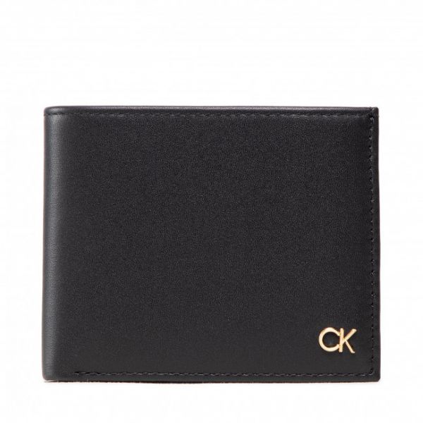 Portafoglio grande da uomo Calvin Klein - Ck Icon Bifold 5Cc W/Coin K50K509615 Ck Black BAX
