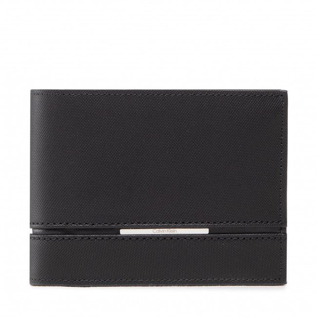 Portafoglio grande da uomo Calvin Klein - Slim Plaque Trifold 10Cc W/Coin K50K510055 BAX