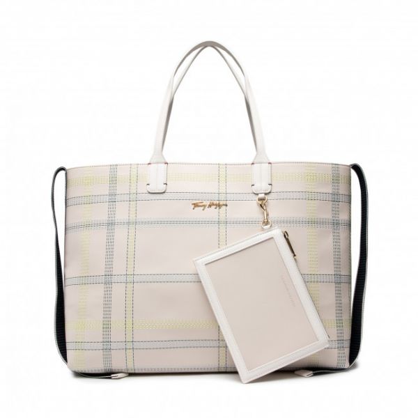 Borsetta TOMMY HILFIGER - Iconic Tommy Tote Check AF4 Borsetta TOMMY HILFIGER - Iconic Tommy Tote Check AF4