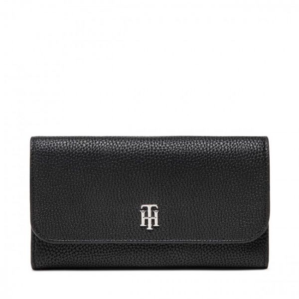 Portafoglio grande da donna Tommy Hilfiger - Th Element Large Flap Wallet AW0AW13663 Bds