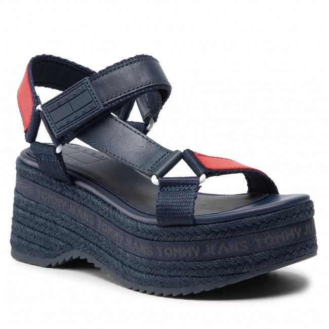 Espadrillas TOMMY JEANS - Wedge Sandal EN0EN01810 Rwb 0GY