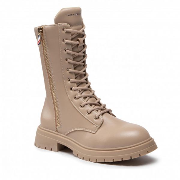Scarponcini Tommy Hilfiger - Lace-Up Bootie T3A5-32381-1355 Nude 359 Scarponcini Tommy Hilfiger - Lace-Up Bootie T3A5-32381-1355 Nude 359