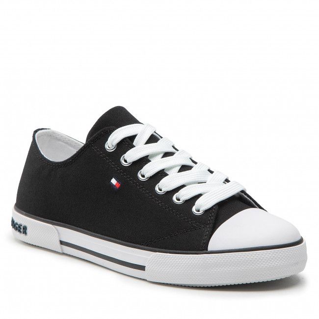 Scarpe da ginnastica Tommy Hilfiger - Low Cut Lace-Up Sneaker T3X4-32207-0890 S Black 999