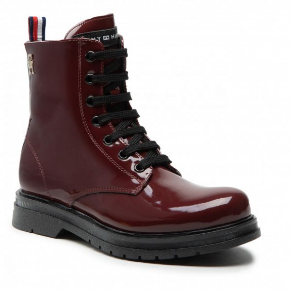 Stivali Tommy Hilfiger - Lace-Up Bootie T4A5-32412-0775 S Bordeaux 356 Stivali Tommy Hilfiger - Lace-Up Bootie T4A5-32412-0775 S Bordeaux 356