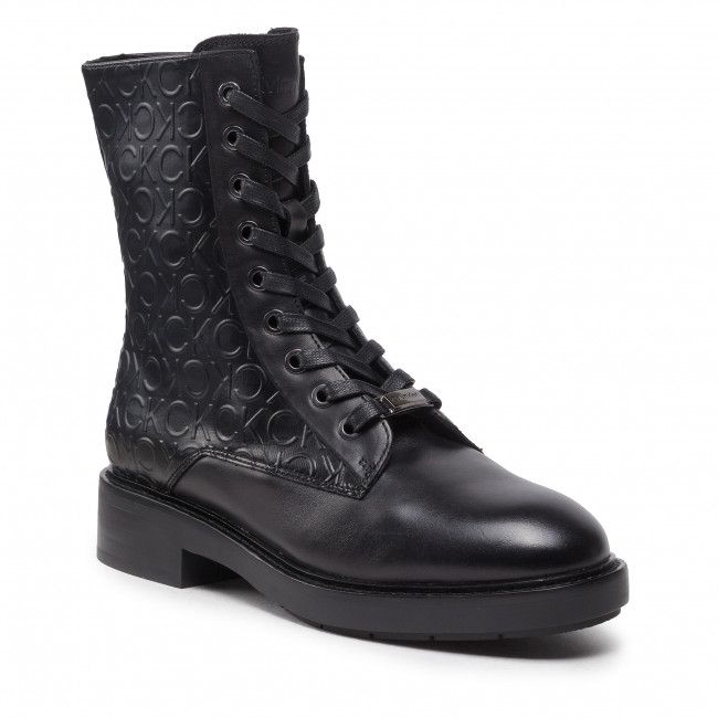 Tronchetti Calvin Klein - Rubber Sole Combat Boot HW0HW01292 Ck Black BAX