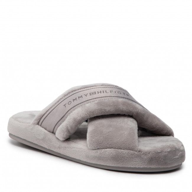 Pantofole TOMMY HILFIGER - Comfy Home Slippers With Straps FW0FW06587 City Grey PKG