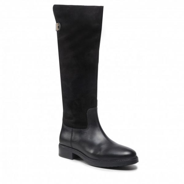 Stivali Tommy Hilfiger - Th Suede Longboot FW0FW07052 Black BDS Stivali Tommy Hilfiger - Th Suede Longboot FW0FW07052 Black BDS