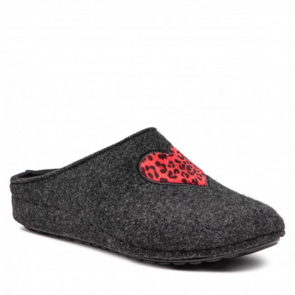 Pantofole Panto Fino - KK267040 Czarny/Czerwony