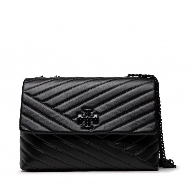 Borsetta TORY BURCH - Kira Chevron Powder 90857 Black/Silver 003