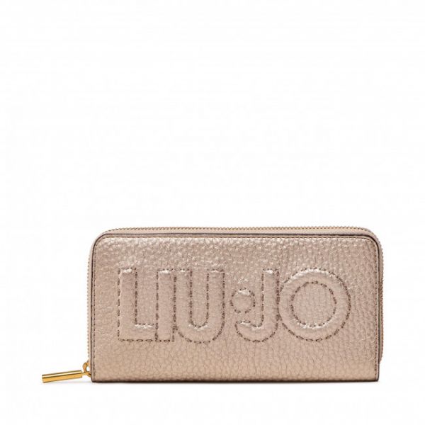 Portafoglio grande da donna Liu Jo - Ecs Xl Zip Around AF2214 E0161 Gold 00529