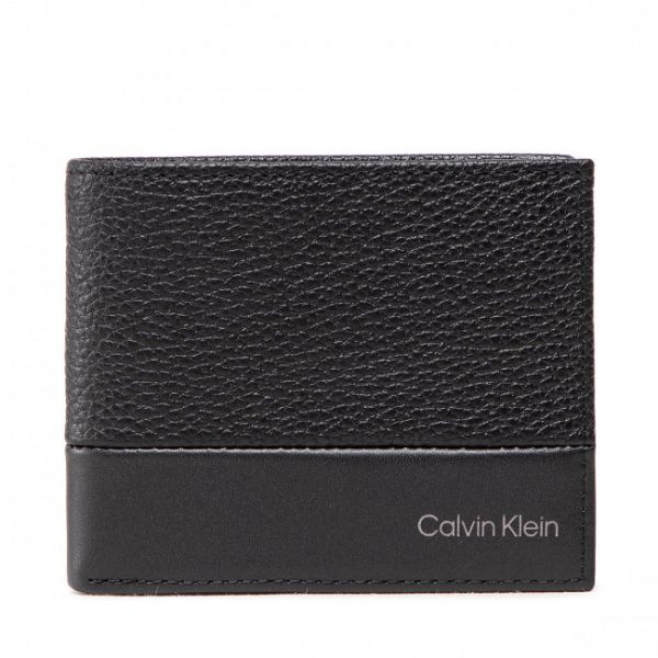 Portafoglio piccolo da uomo Calvin Klein - Subtle Mix Bifold 6Cc W/Bill K50K509182 Ck Black BAX