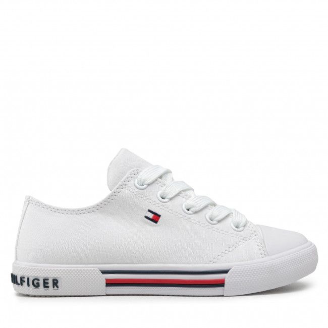 Scarpe da ginnastica Tommy Hilfiger - Low Cut Lace Up Sneaker T3X4-30692-0890 M White 100