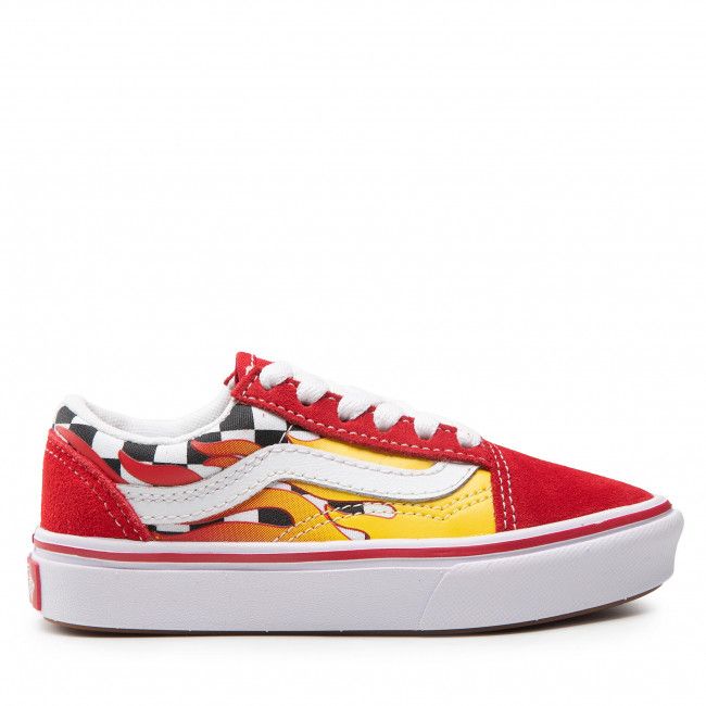 Scarpe sportive Vans - Comfycush Old Sko VN0A4U1QXWC1 (Flame) Checkerboard/Red