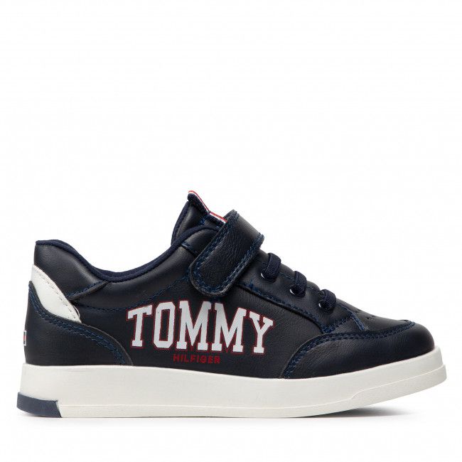 Sneakers TOMMY HILFIGER - Low Cut Lace-Up Velcro Sneaker T1B4-32218-1384 S Blue/White X007