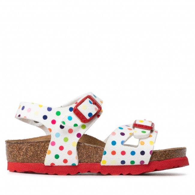 Sandali Birkenstock - Rio Kids Rivet Logo 1021698 Digital Dots White