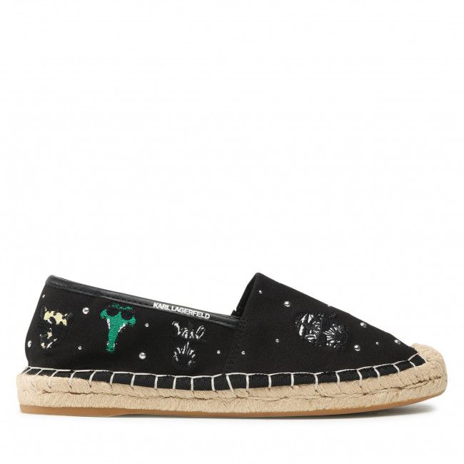 Espadrillas KARL LAGERFELD - KL80124 Black Canvas