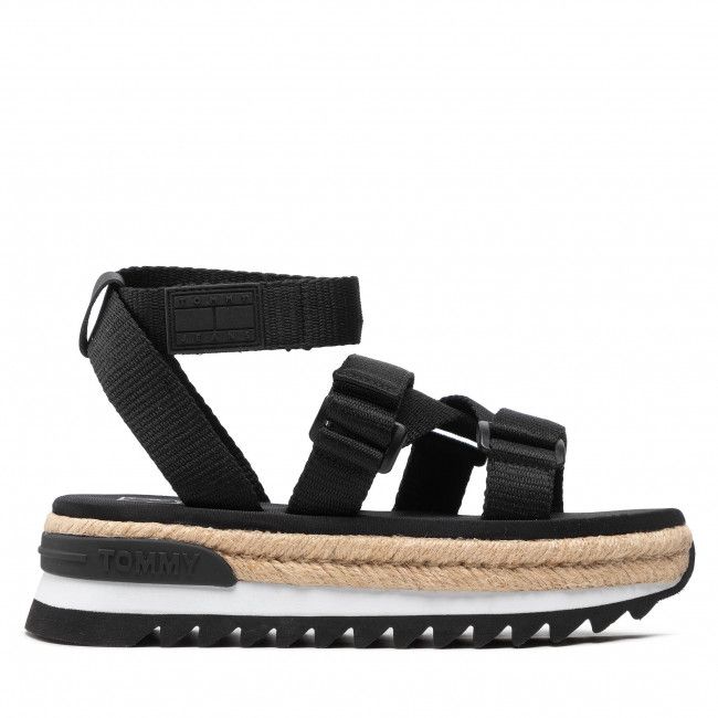 Espadrillas TOMMY JEANS - Rope Cleated Sandal EN0EN01804 Black BDS