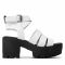 Sandali TOMMY JEANS - Heeled leather Sandal EN0EN01803 White YBR