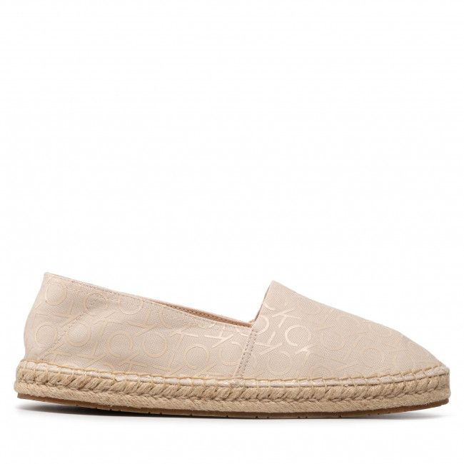 Espadrillas CALVIN KLEIN - Espadrille W/hdw - Canvas Mono HW0HW00888 Sand Mono 0LD