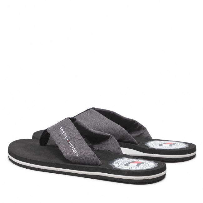Infradito Tommy Hilfiger - Recycled Chambray Beach Sandal FM0FM03983 Black BDS