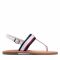 Sandali TOMMY HILFIGER - Corporate Webbing Flat Sandal FW0FW06232 Ecru YBL