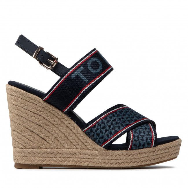 Espadrillas TOMMY HILFIGER - Webbing High Wedge Sandal FW0FW06355 Desert Sky DW5