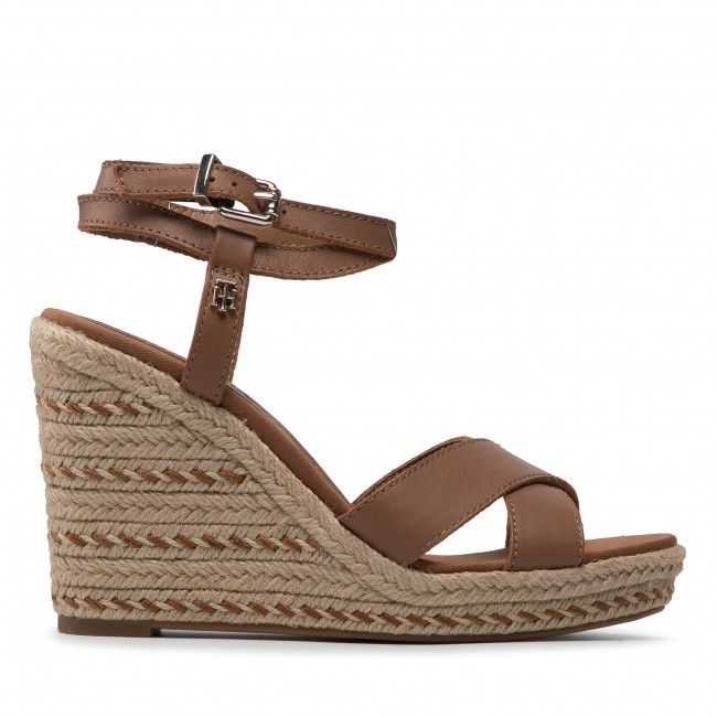 Espadrillas TOMMY HILFIGER - Feminine High Wegde Sandal FW0FW06238 Summer Cognac GU9