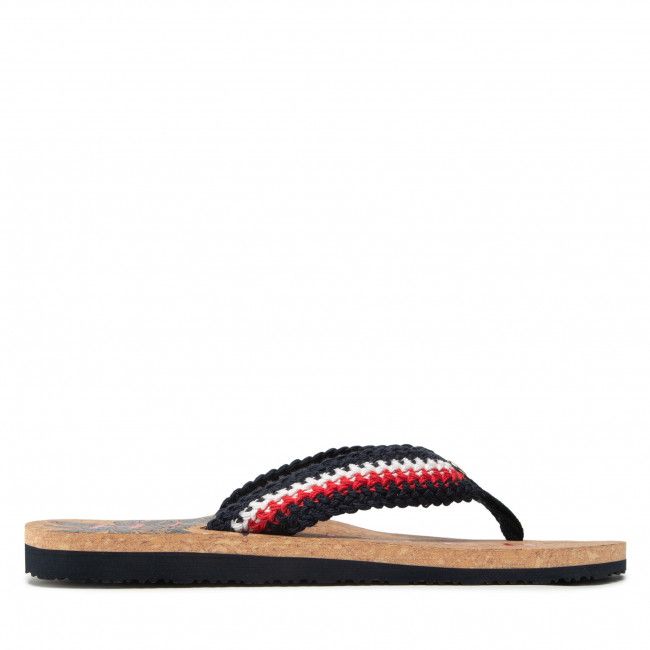 Infradito TOMMY HILFIGER - Th Cork Footbed Beach Sandal FW0FW06425 Desert Sky DW5