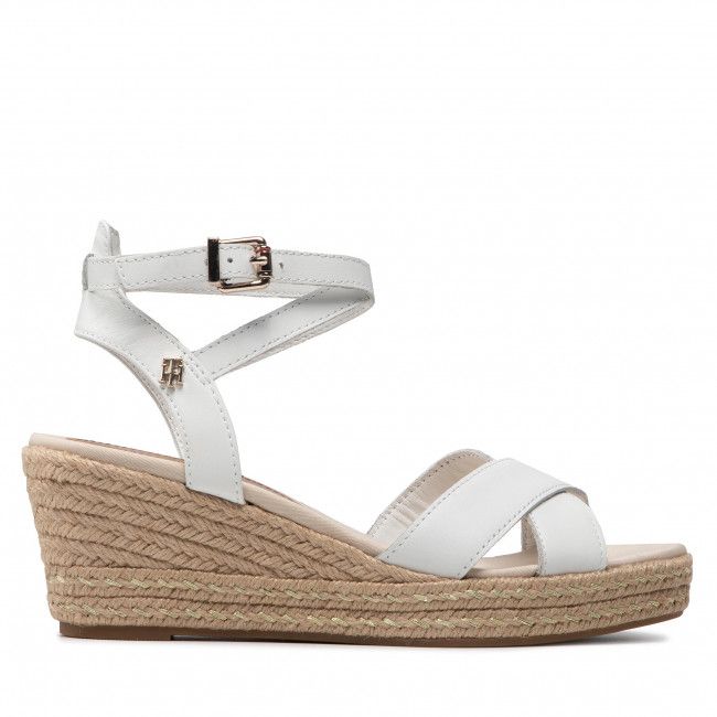 Espadrillas TOMMY HILFIGER - Feminine Low wedge Sandal FW0FW06303 Ecru YBL