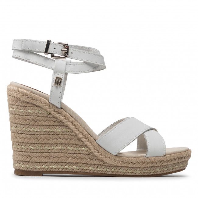 Sandali TOMMY HILFIGER - Feminine High Wedge Sandal FW0FW06238 Ecru YBL