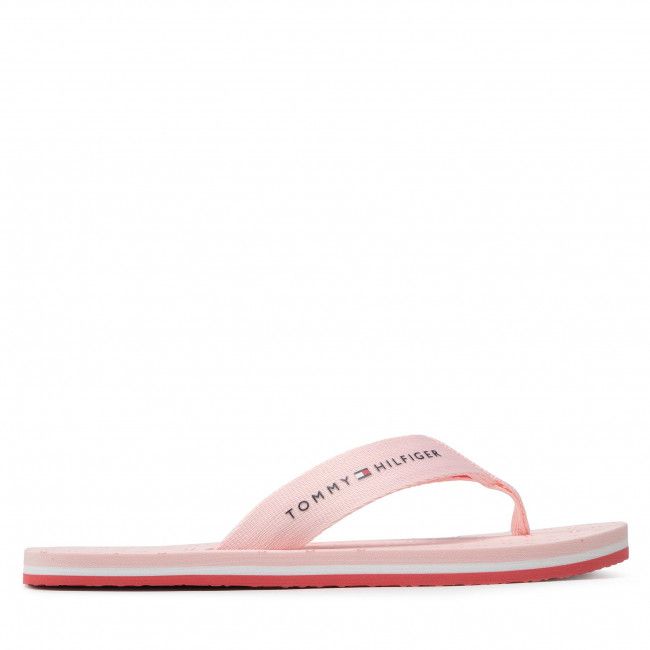 Infradito TOMMY HILFIGER - Flags Flat Beach Sandal FW0FW06429 Pink Dust TIP