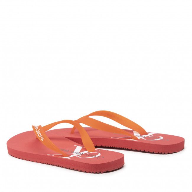 Infradito Calvin Klein Jeans - Beach Sandal Monogram Tpu YM0YM00055 Rhubarb Red XLV