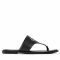 Infradito CALVIN KLEIN JEANS - Flat Sandal Toe Slide Lth YW0YW00538 Black BDS