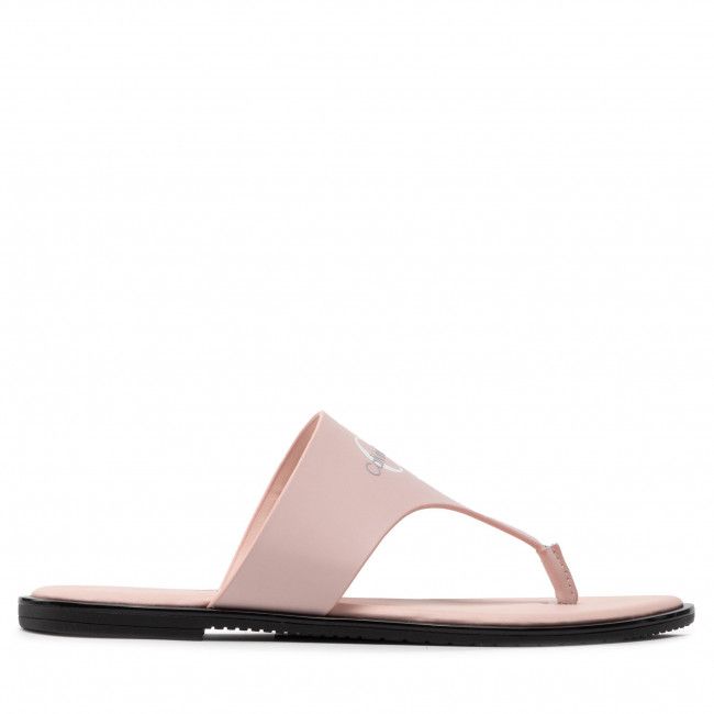 Infradito CALVIN KLEIN JEANS - Flat Sandal Toe Slide Lth YW0YW00538 Pale Conch Shell TFT