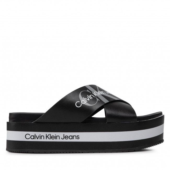 Ciabatte CALVIN KLEIN JEANS - Flatform Sandal Crisscross YW0YW00562 Black BDS