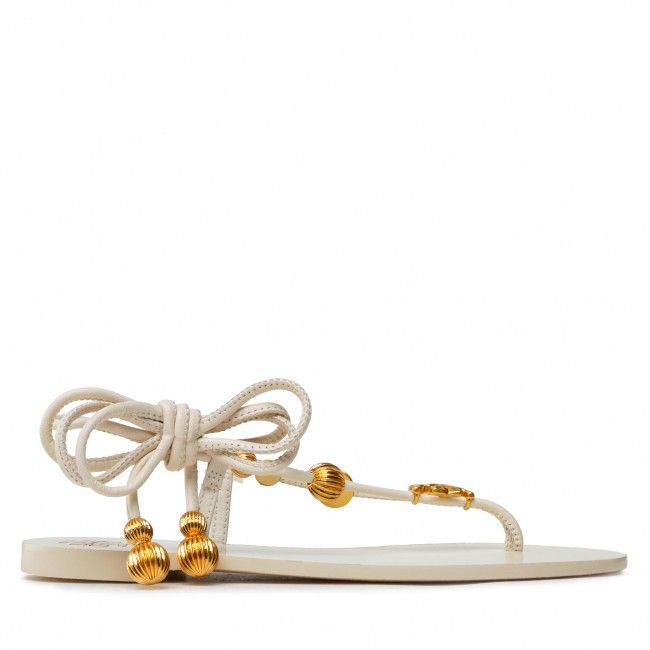 Sandali TORY BURCH - Capri Flat Lace Up Sandal 80044 New Ivory 104