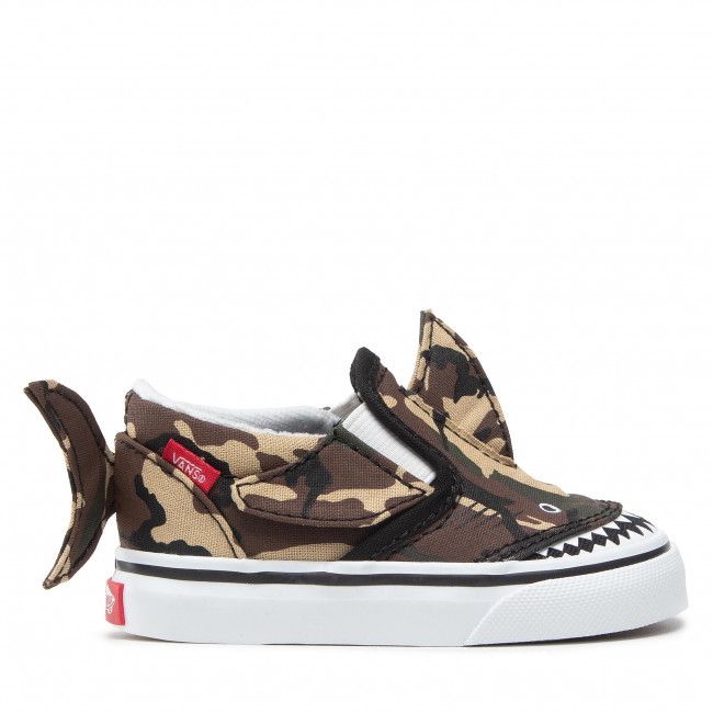 Scarpe sportive Vans - Slip-On V Shark VN0A7Q4ZASB1 (Camo Shark) Black/True W