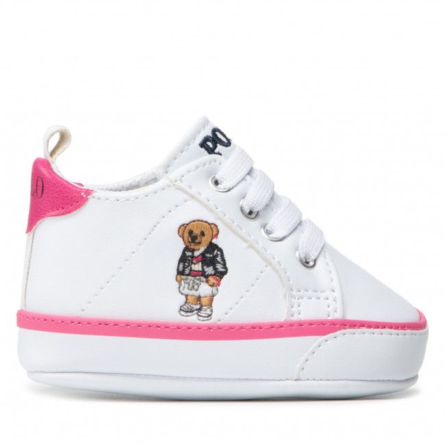 Sneakers Polo Ralph Lauren - Quilton Bear Gore Hi RL100651 White/Baja Pink