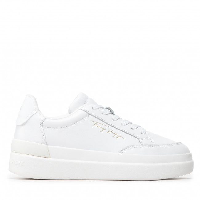 Sneakers Tommy Hilfiger - Th Signature Leather Sneaker FW0FW06665 White YBR