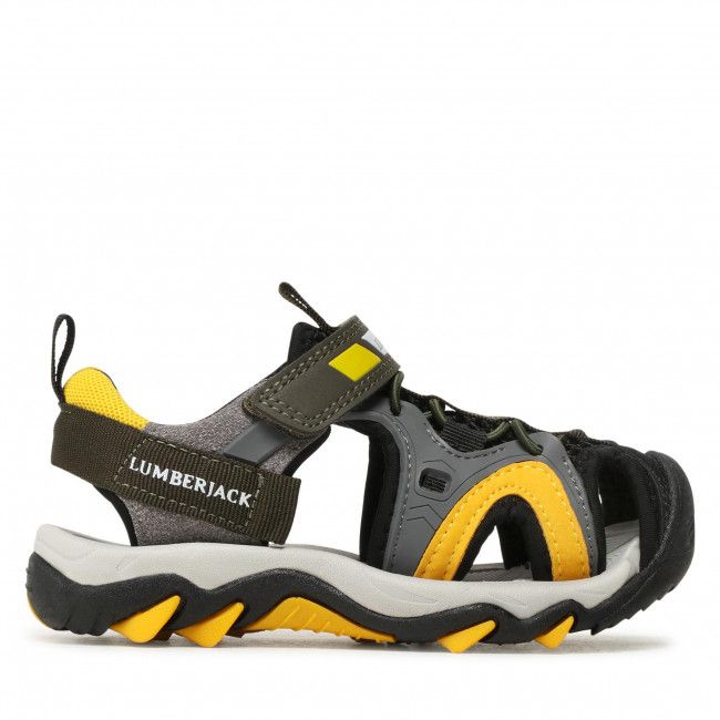 Sandali LUMBERJACK - Benjamin SBE0106-001 M0499 Black/Yellow