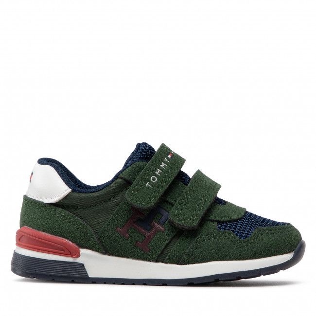 Sneakers TOMMY HILFIGER - Low Cut Velcro Sneaker T1B9-32490-1450 M Green/Blue X643